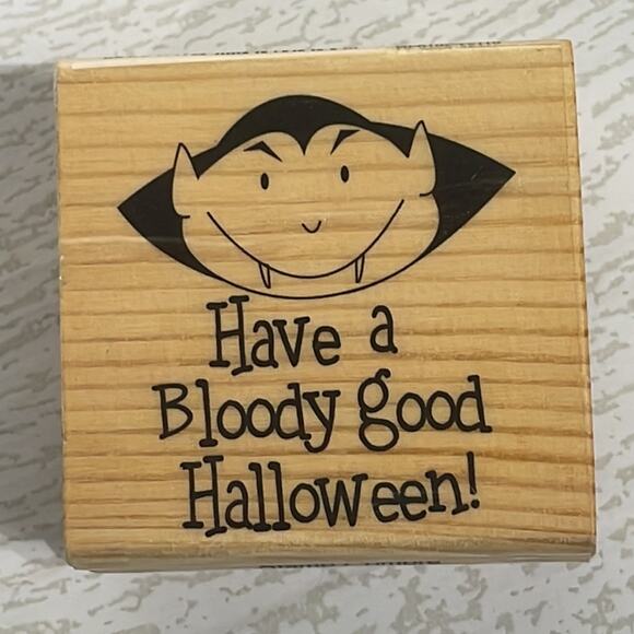 Halloween Wood and Rubber Stamps Bundle of 5 - Picture 7 of 8